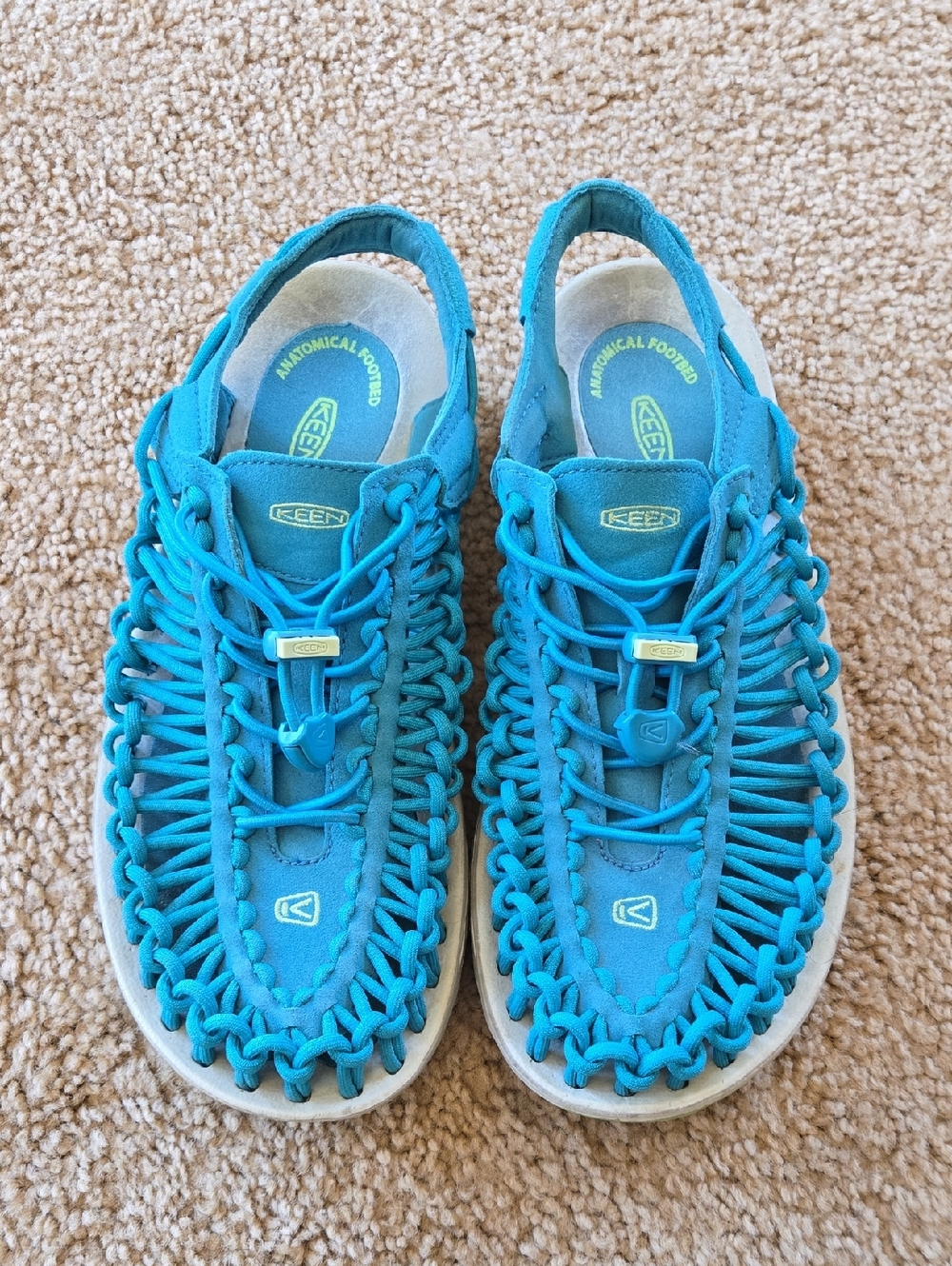 Keen Uneek Bright Turquoise Sandals